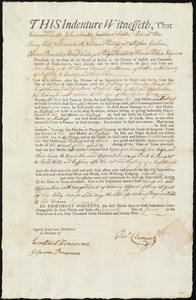 John Healy indentured to apprentice with Thomas Clement of Boston, 11 June 1799