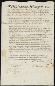 Sally Anderson indentured to apprentice with William Wetmore of Penobscot, 28 October 1801