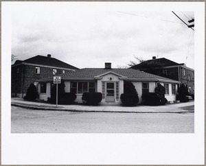 Massachusetts Avenue at the corner of Bates Street. Law Office