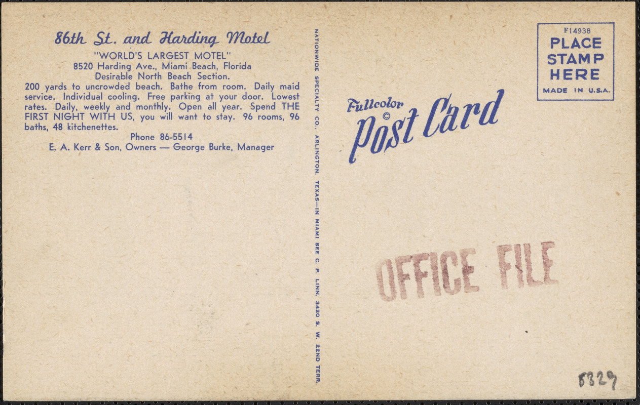 86th St. and Harding Motel