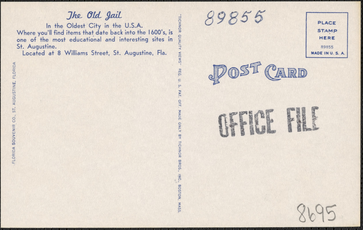 Old Jail, St. Augustine, Florida