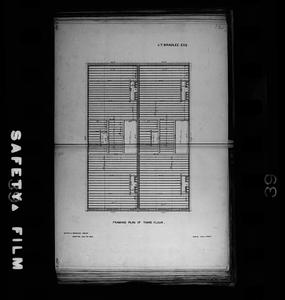 Framing plan of third floor, 113-115 Beacon Street, Boston, Massachusetts