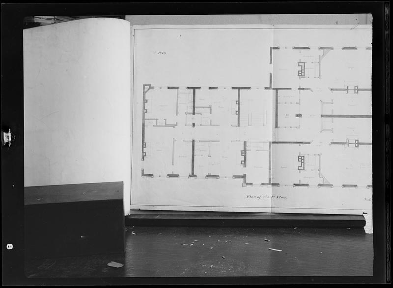 Copy negative of ca. 1875 floor plan of Hotel Vendome, Boston, Massachusetts