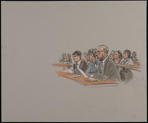 John Salvi, Janice Bassil, and J.W. Carney at Salvi's trial