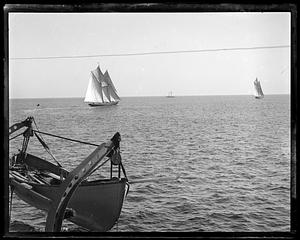 Watching the Fisherman's race from deck of ship