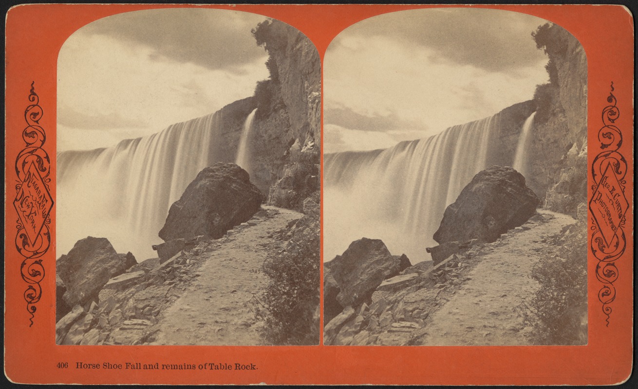 Horse Shoe Fall and remains of Table Rock - Digital Commonwealth