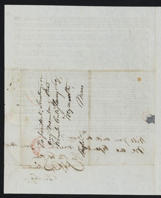 Letter from H. B. Stanton for the Executive Committee of the American Anti-slavery Society, New York, Oct. 7, 1837