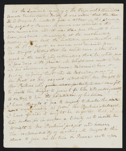Letter from H. C. Fifield to Rev. Jonas Perkins, ca. 1842