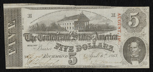 Confederate currency, $5