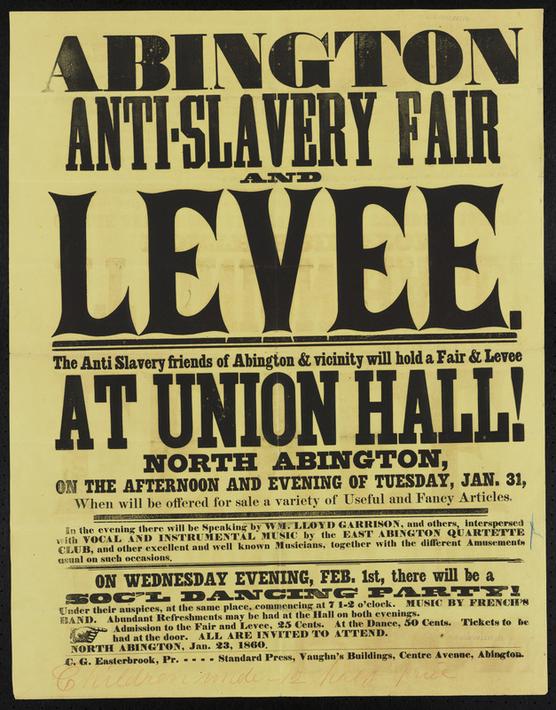 Abington Anti-slavery Fair and levee