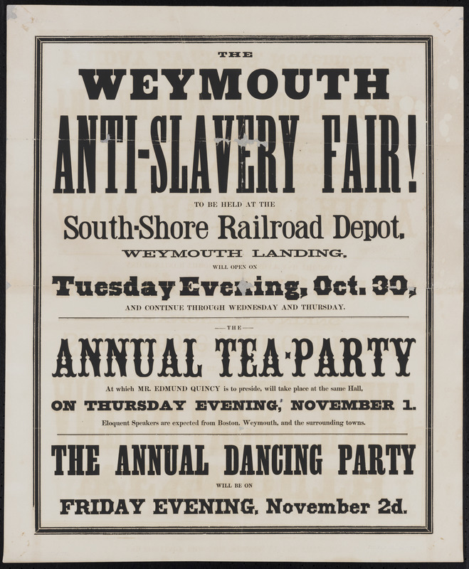 The Weymouth Anti-slavery Fair