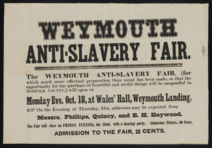 Weymouth Anti-slavery Fair