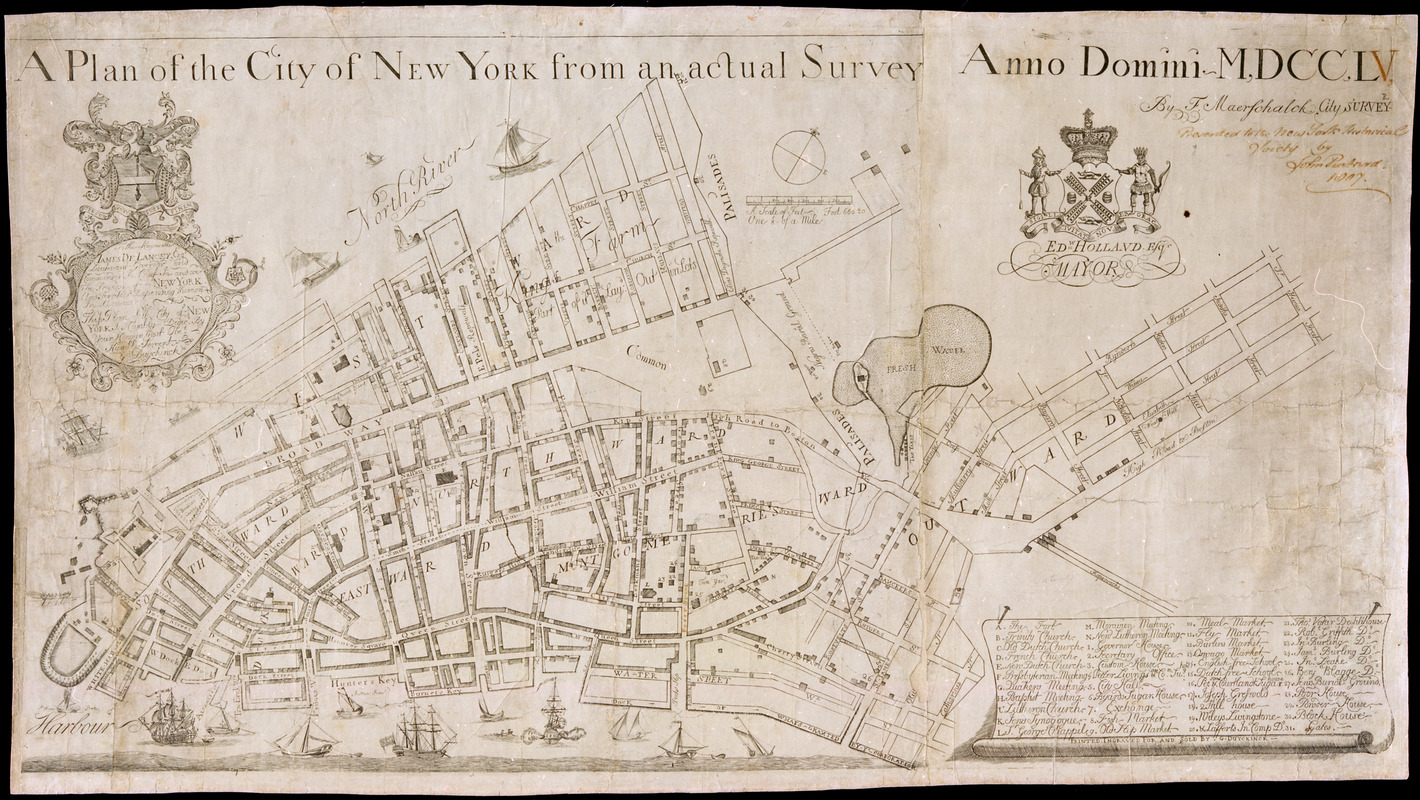 A plan of the City of New York from an actual survey anno domini MDCCLV