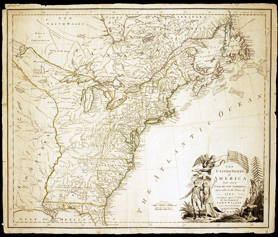 The United States of America laid down from the best authorities, agreeable to the Peace of 1783