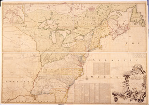 A map of the British and French dominions in North America
