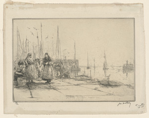 A fishing harbour