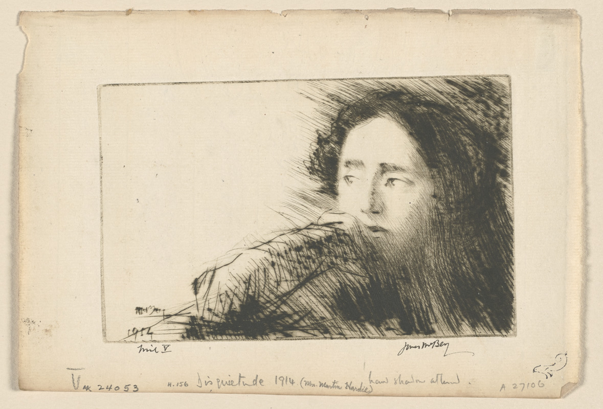 Disquietude (portrait of Mrs. Martin Hardie)