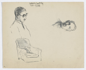 Sketched by James McBey, 1/25/31, E.D. Rol[?]