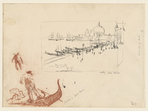 Study for "Molo" and "Gondolier in Grand Canal"