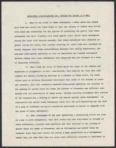 Herbert Brutus Ehrmann Papers, 1906-1970. Sacco-Vanzetti. Comments on decisions, reports etc. Box 11, Folder 4, Harvard Law School Library, Historical & Special Collections
