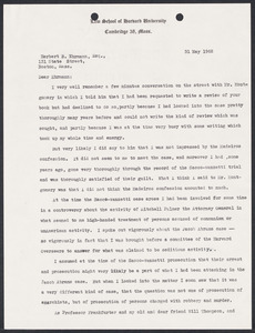 Herbert Brutus Ehrmann Papers, 1906-1970. Sacco-Vanzetti. Correspondence: Apr. 2, 1962 - Jan. 25, 1964. Box 11, Folder 11, Harvard Law School Library, Historical & Special Collections