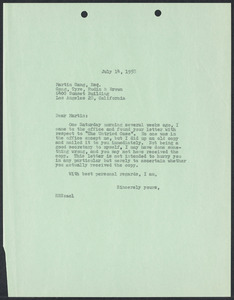Herbert Brutus Ehrmann Papers, 1906-1970. Sacco-Vanzetti. Correspondence: Oct. 1957-Nov. 1961. Box 11, Folder 14, Harvard Law School Library, Historical & Special Collections