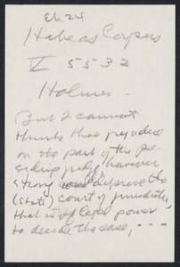 Herbert Brutus Ehrmann Papers, 1906-1970. Sacco-Vanzetti. Osmond K. Fraenkel: "Sacco-Vanzetti Revisited". Box 12, Folder 12, Harvard Law School Library, Historical & Special Collections