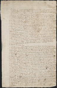 Letter from John Cotton, Plymouth, to Rowland Cotton, Sandwich,1696 July 27