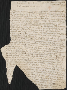 Letter from John Cotton to Rowland Cotton, 1696 August 5 or 6