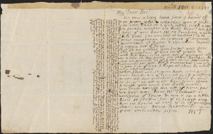 Letter from Mary Thacher to her brother Peter Thacher, Middleborough, 1741/1742 March 9 ; Letter from Peter Thacher to Nathan Prince, 1740 May 9