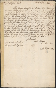 Letter from Samuel Johnson, Stratford, to Governor Jonathan Law, Milford, 1745 July 1