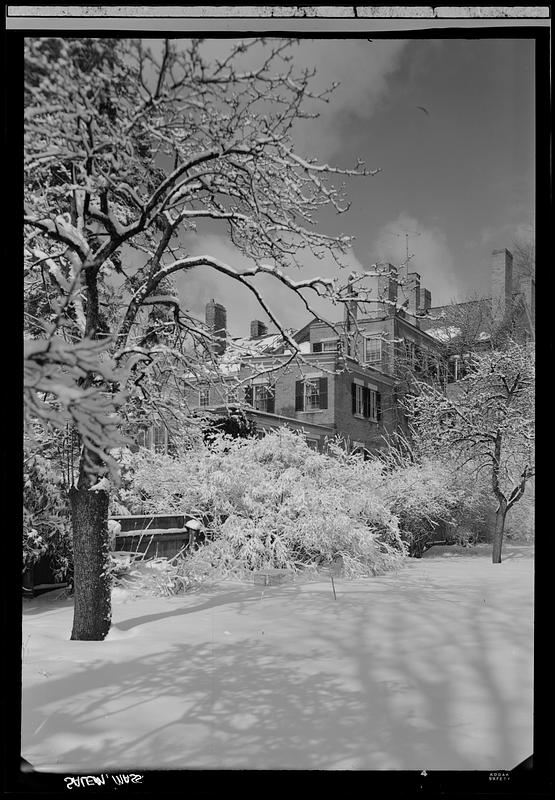 House exterior, snow