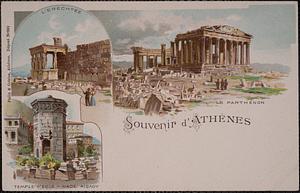 Souvenir d'Athènes. L'Erechtée, le Parthénon, Temple d'Eole - Ναος Αιολου