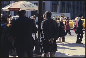 Sidewalk scene, Manhattan, New York