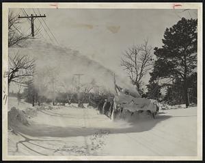 Uncovering Barnstable - Rotary snowplow digs out Route 6 in Barnstable after the Cape's worst snowstorm in 50 years.