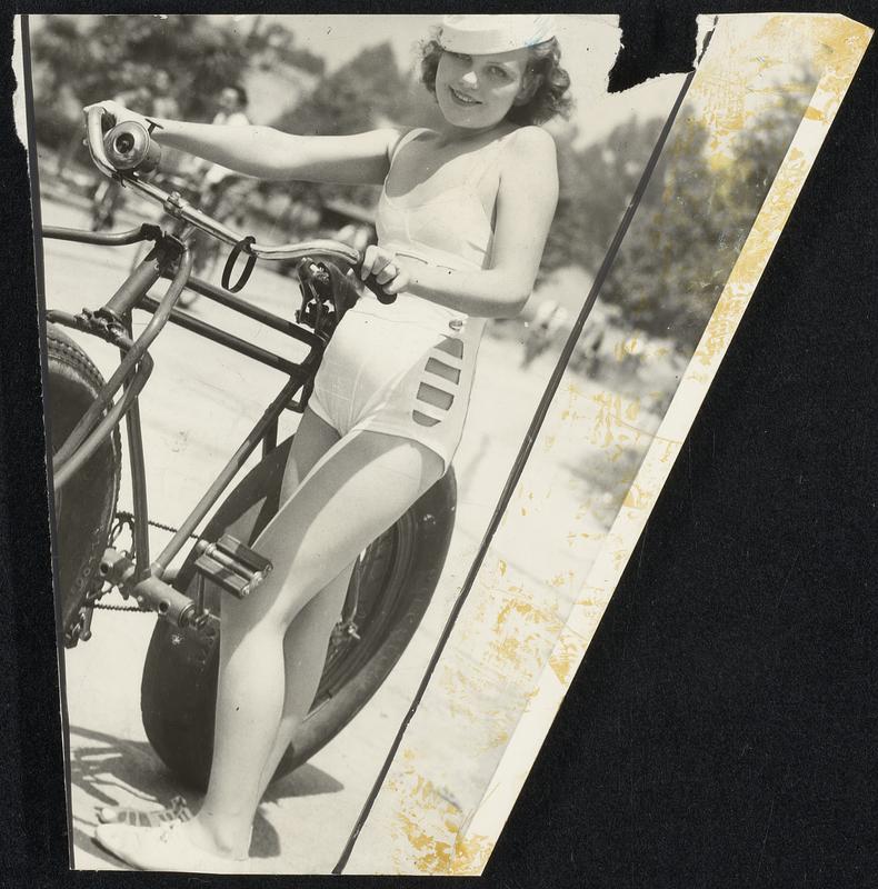 Big Bike for Little Girl. Joan O’Leary, Hollywood miss