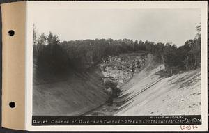 Contract No. 30, Stream Control Works at Main Dam, Swift River Reservoir, Belchertown, Enfield, Ware, outlet channel of diversion tunnel, stream control works, Belchertown, Mass., Oct. 24, 1932