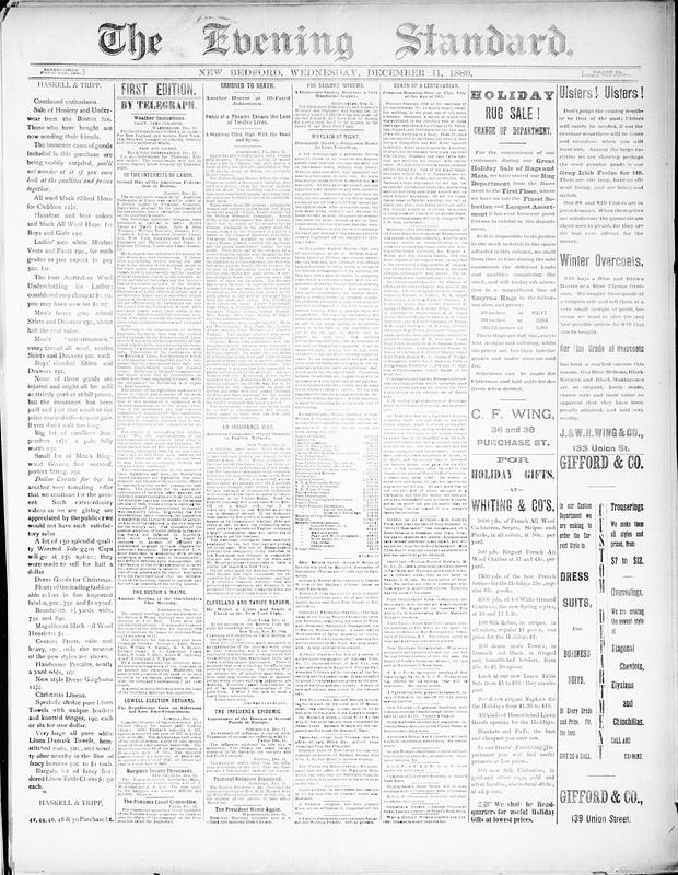 Evening Standard. December 11, 1889 - Digital Commonwealth