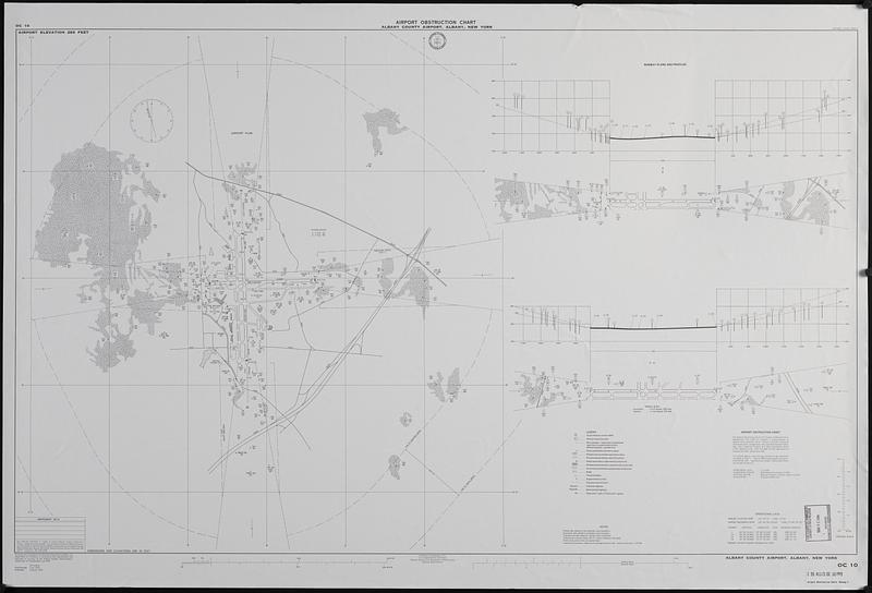 Airport obstruction chart OC 10, Albany County Airport, Albany, New York