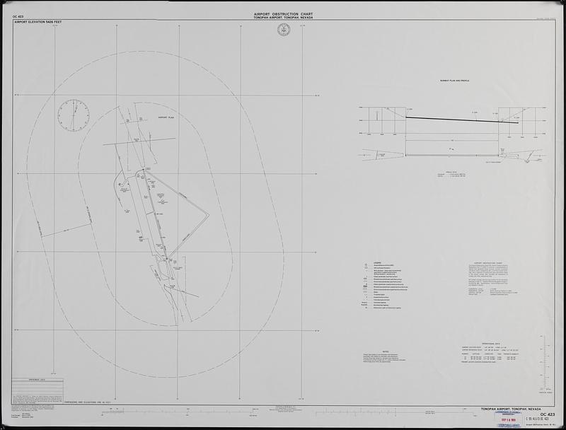 Airport obstruction chart, OC 423, Tonopah Airport, Tonopah, Nevada