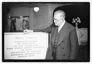 Ernest D. Chase pres., birthday card of stamps