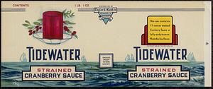 Tidewater Strained Cranberry Sauce Can Label