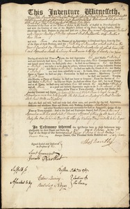 Benjamin Ballard indentured to apprentice with Thomas Bentley of Boston, 23 October 1767