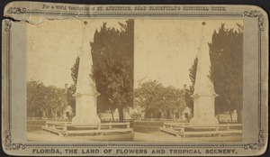 Plaza and monument, and showing the old Spanish Governor's house, now used as post office and court house