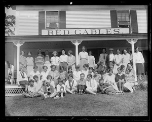 Group posing at the Red Gables, Maine.