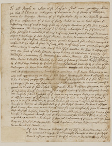 Deed from Ebenezer Wellington to Joseph Stratten for 10 acres land in Watertown, in consideration of 50£; reverse used by Joshua Child for tax calculations