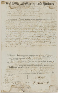 Deed of Nathaniel Call to Joshua Child for land and building in Lincoln, in consideration of $450