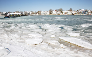 Edgartown Harbor - Ferry in winter