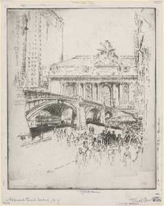 The approach to the Grand Central, New York