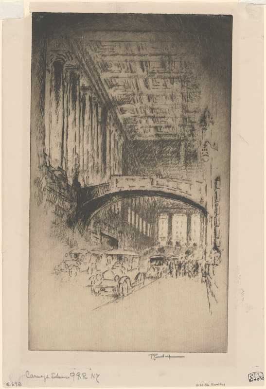 Carriage approach to Pennsylvania Station, New York